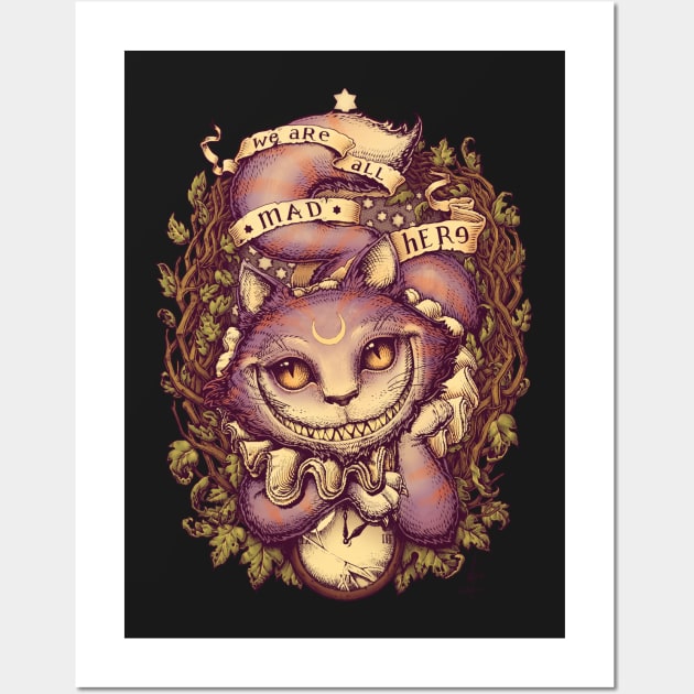 Cheshire Cat Wall Art by Medusa Dollmaker